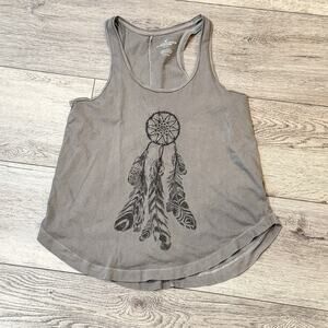 American Eagle Outfitters Womens Small Gray Tank Top Dream Catcher Y2k Retro